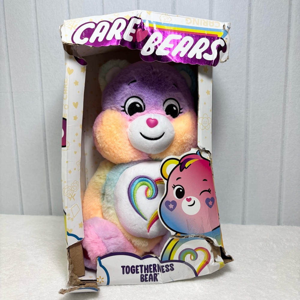 Care Bears Kindness‎ Keepers Togetherness Bear 14" Plush Rainbow Multicolor Bear